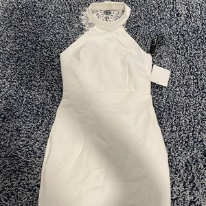 White Lace High Neck Lulu’s Dress Xs
